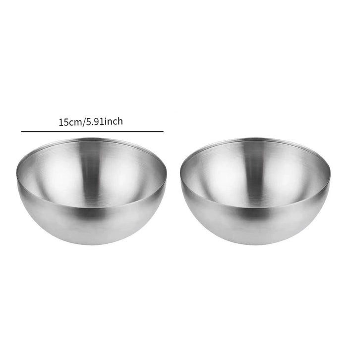 Stainless Steel Basin Baking Accessory Wash Basin for Dessert Snacks Cooking Silver