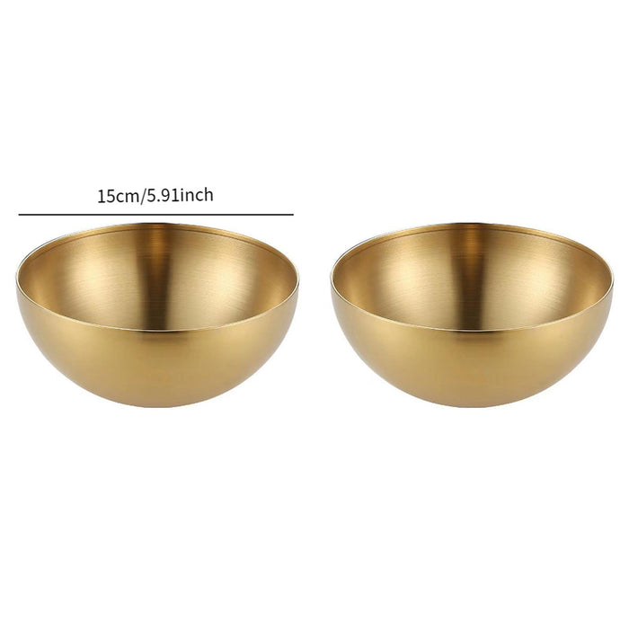 Stainless Steel Basin Baking Accessory Wash Basin for Dessert Snacks Cooking Gold