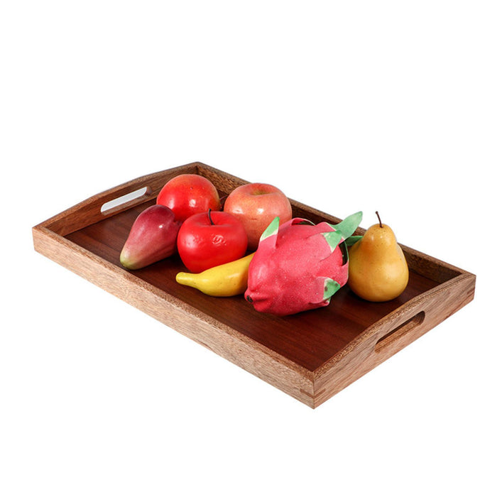 Wooden Serving Tray Multi-scenario Food Tray for Party Dining Room Household Small