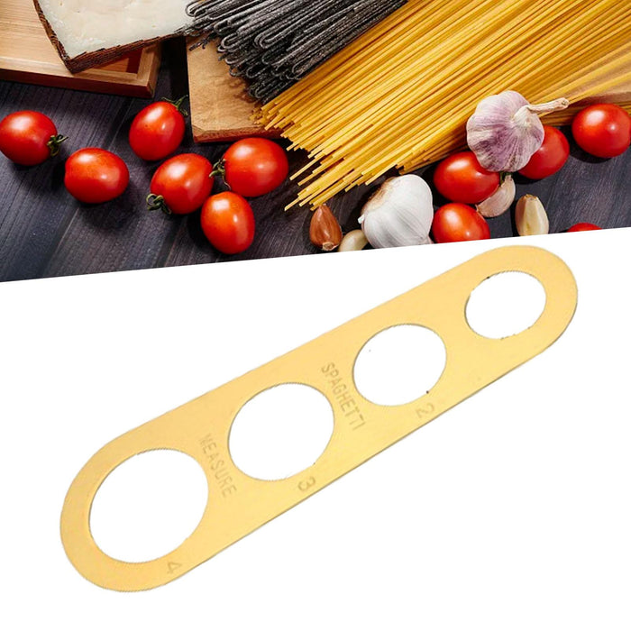 Stainless Steel Spaghetti Measurer Tool Pasta Ruler Noodle Serving Size Tool gold