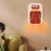 Wall Outlet Space Heater Adjustable Mini Space Heater for Indoor Office Home White