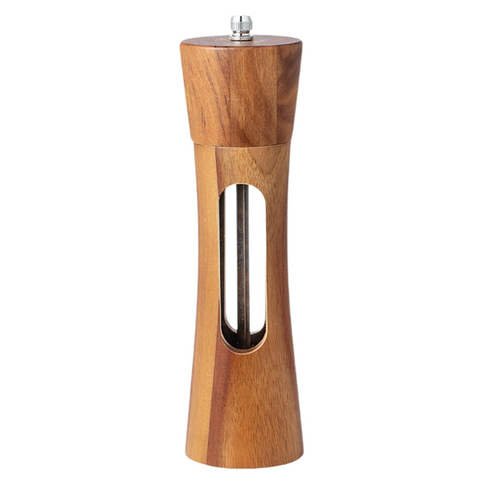 Wood Salt Grinder Small-size Easy to Use Peppermill for Sesame Kitchen Hotel 1 Piece