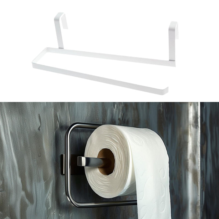 Wall Mounted Paper Holder Kitchen Cupboard Paper Towel Holder Bathroom Hotel white