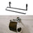 Wall Mounted Paper Holder Kitchen Cupboard Paper Towel Holder Bathroom Hotel black