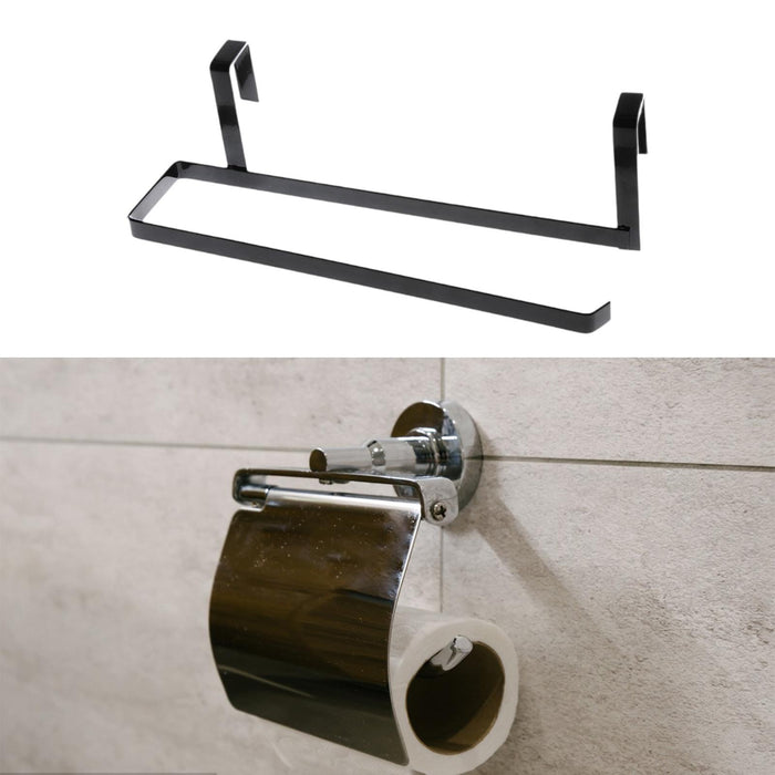 Wall Mounted Paper Holder Kitchen Cupboard Paper Towel Holder Bathroom Hotel black