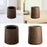 Wood Grain Plastic Trash Can Open Top for Bedroom Indoor Outdoor Living Room without base