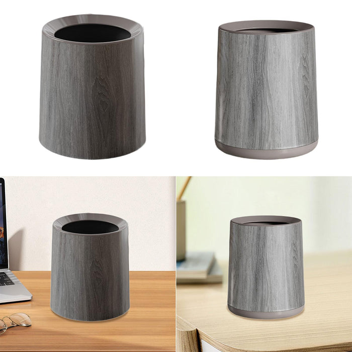 Wood Grain Trash Can Room Aesthetic Stylish for Entryway Bathroom Study Room without base