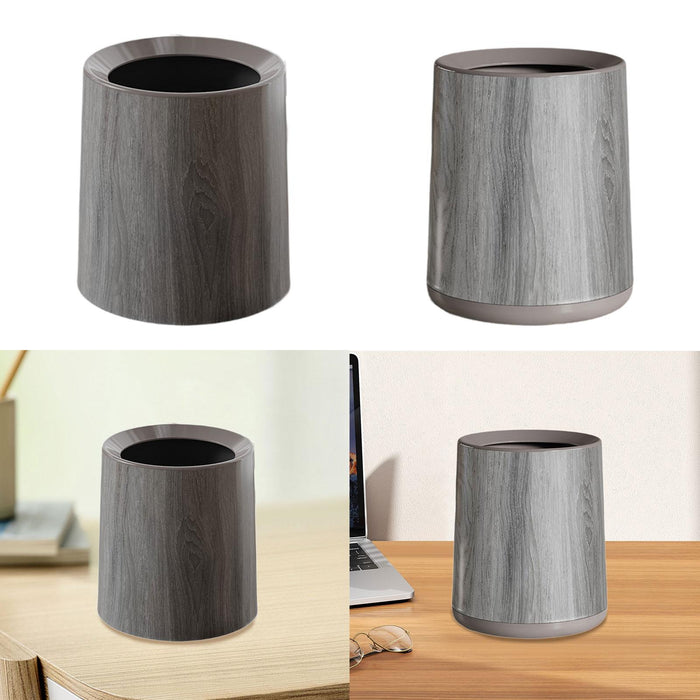 Wood Grain Trash Can Room Aesthetic Stylish for Entryway Bathroom Study Room without base