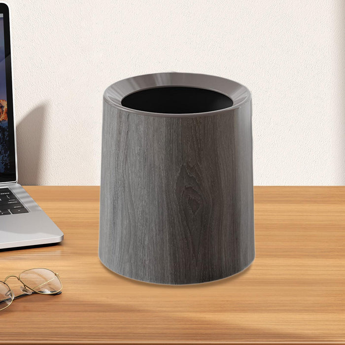 Wood Grain Trash Can Room Aesthetic Stylish for Entryway Bathroom Study Room without base