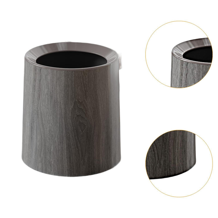 Wood Grain Trash Can Room Aesthetic Stylish for Entryway Bathroom Study Room without base