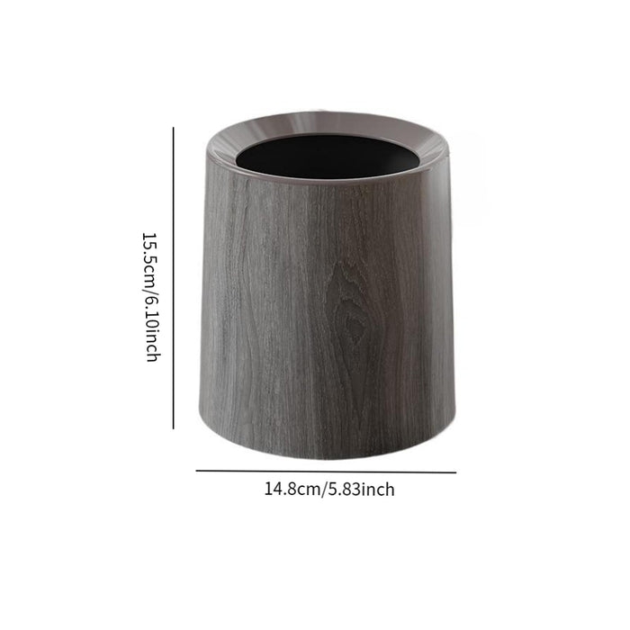 Wood Grain Trash Can Room Aesthetic Stylish for Entryway Bathroom Study Room without base