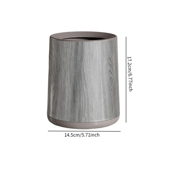 Wood Grain Trash Can Room Aesthetic Stylish for Entryway Bathroom Study Room with base