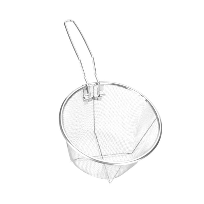 Stainless Steel Deep Fry Basket Easy to Use Deep Fryer Strainer for Barbecue