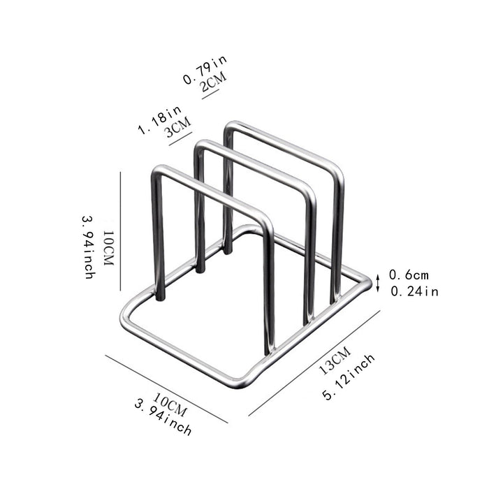 Cutting Board Holder Rack Compact Metal Kitchen Accessory for Plates Cabinet