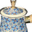 Stainless Steel Turkish Coffee Pot with Lid Melting Butter and Chocolate Pot 550ml Blue Pattern