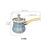 Stainless Steel Turkish Coffee Pot with Lid Melting Butter and Chocolate Pot 550ml Blue Pattern