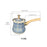 Stainless Steel Turkish Coffee Pot with Lid Melting Butter and Chocolate Pot 900ml Blue Pattern