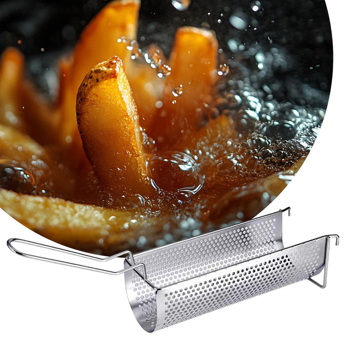 Stainless Steel Deep Fry Basket Fry Serving Basket for Restaurant Cafe Chips