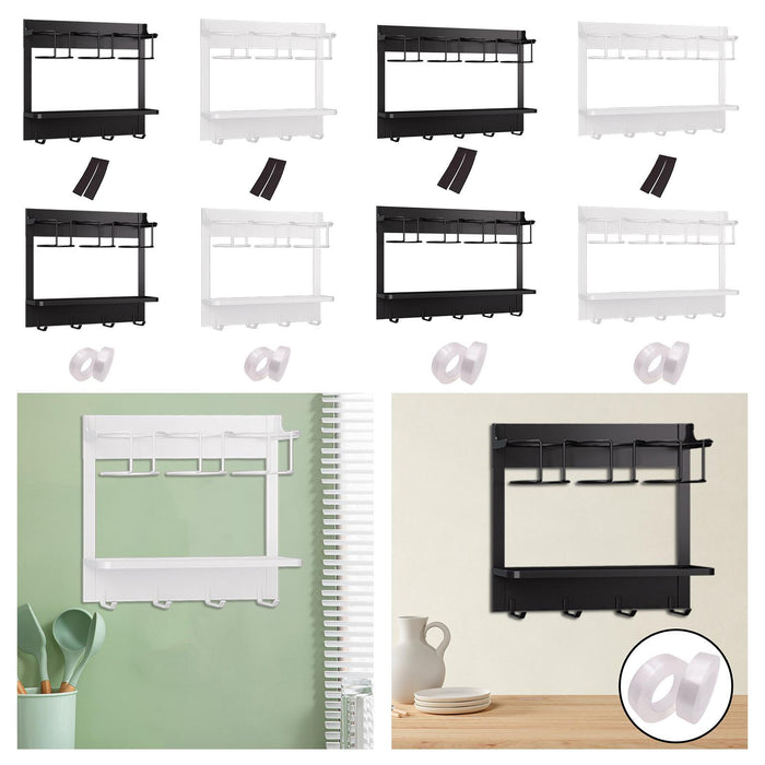 Water Bottle Holder Hanging Water Bottle Rack for Countertop Pantry Cupboard black 3 cup