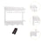 Water Bottle Holder Hanging Water Bottle Rack for Countertop Pantry Cupboard white  3 cup