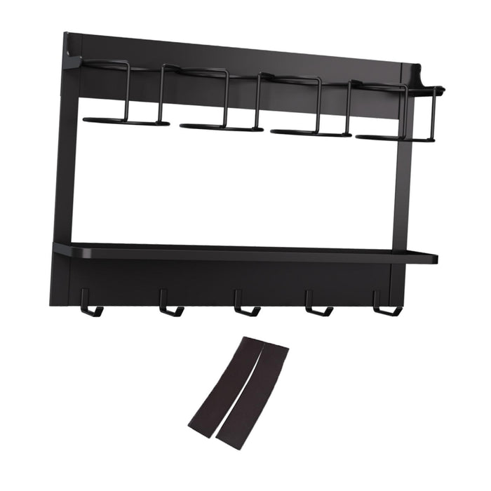 Water Bottle Holder Hanging Water Bottle Rack for Countertop Pantry Cupboard black  4 cup