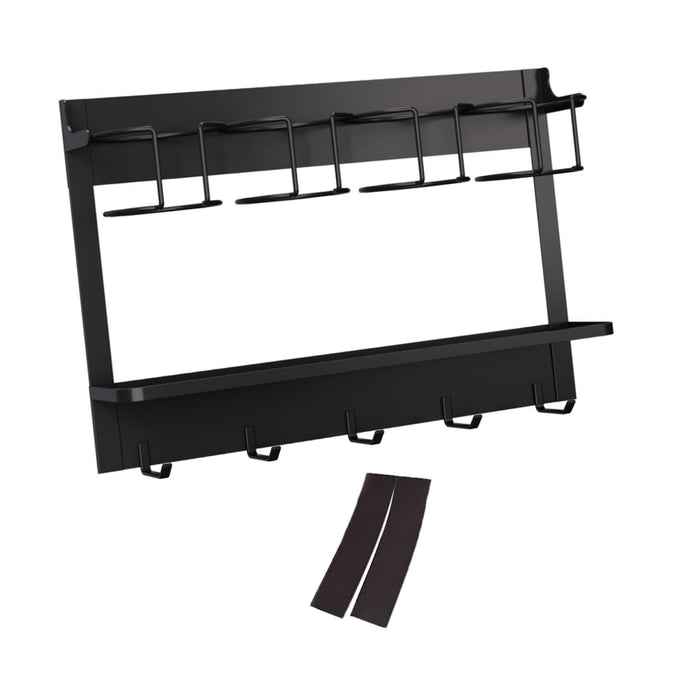 Water Bottle Holder Hanging Water Bottle Rack for Countertop Pantry Cupboard black  4 cup