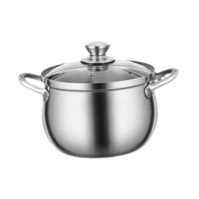 Stainless Steel Stocking Pot Soup Pasta Stew Pot for Gas Induction Cooker Party 20cm