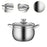 Stainless Steel Stocking Pot Soup Pasta Stew Pot for Gas Induction Cooker Party 20cm