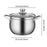 Stainless Steel Stocking Pot Soup Pasta Stew Pot for Gas Induction Cooker Party 24cm