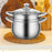 Stainless Steel Stocking Pot Soup Pasta Stew Pot for Gas Induction Cooker Party 20cm and Steam grid