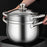 Stainless Steel Stocking Pot Soup Pasta Stew Pot for Gas Induction Cooker Party 20cm and Steam grid