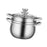 Stainless Steel Stocking Pot Soup Pasta Stew Pot for Gas Induction Cooker Party 20cm and Steam grid