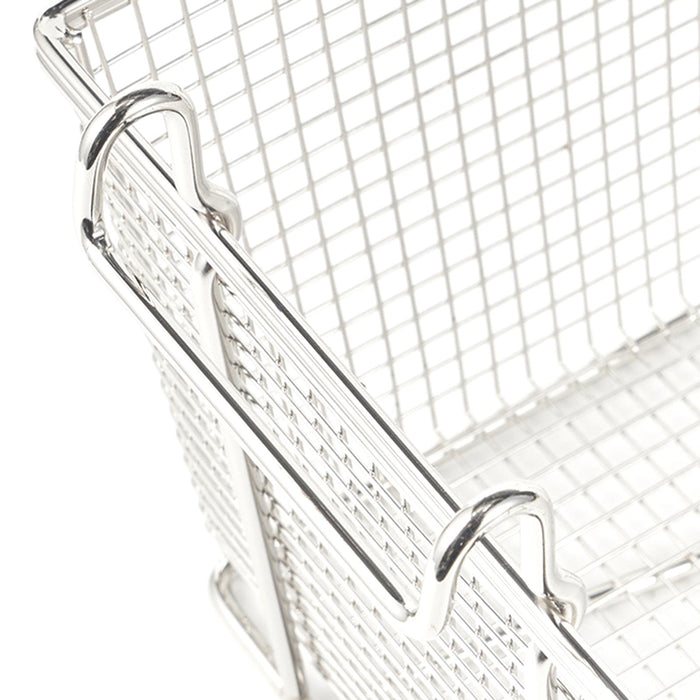 Wire Mesh Deep Frying Basket 10x7.6x5.5inch for Kitchen Anti Scalding Handle