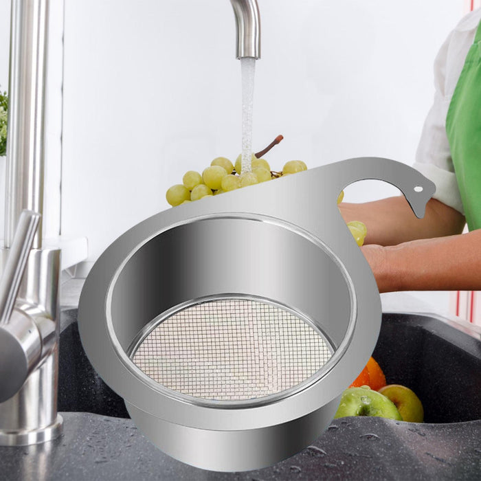 Sink Drain Basket Hangs on Faucet Convenient Kitchen Sink Hanging Drain Rack S