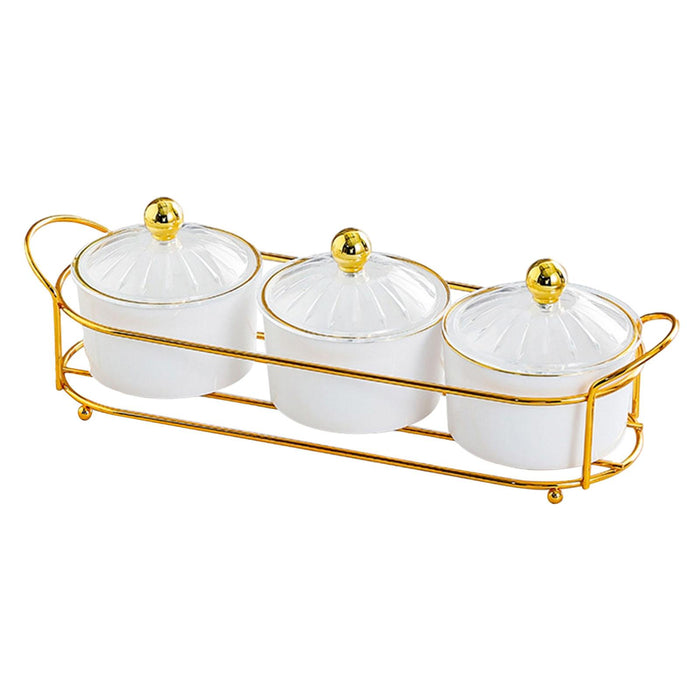 Dried Fruit Tray Set Multipurpose Candy Dish for Wedding Living Room Kitchen White