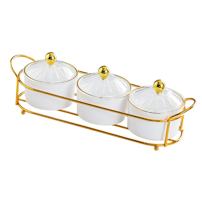 Dried Fruit Tray Set Multipurpose Candy Dish for Wedding Living Room Kitchen White