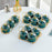 Dried Fruit Tray Set Multipurpose Candy Dish for Wedding Living Room Kitchen Green