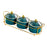 Dried Fruit Tray Set Multipurpose Candy Dish for Wedding Living Room Kitchen Green