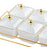 Dried Fruit Tray Set 6 Grid Appetizer Serving Tray for Kitchen Wedding Hotel White