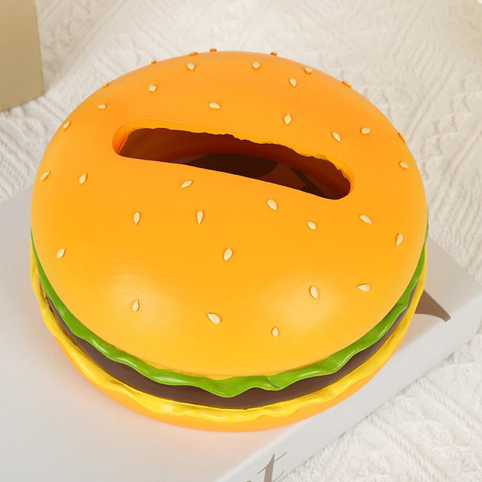 Tissue Box Cover Burger Shaped Tissue Dispenser Box for Washroom Home Office