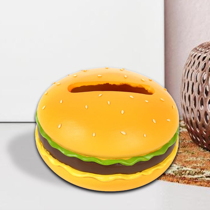 Tissue Box Cover Burger Shaped Tissue Dispenser Box for Washroom Home Office