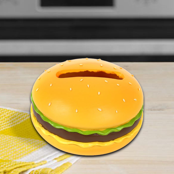 Tissue Box Cover Burger Shaped Tissue Dispenser Box for Washroom Home Office