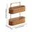 2 Tier Hanging Fruit Basket Woven Hanging Organizer Basket for Bedrooms Home Oval