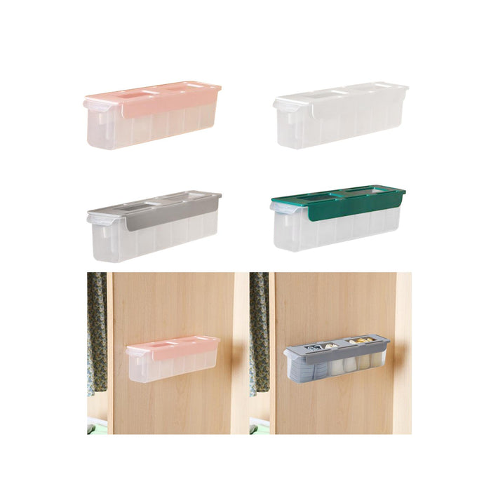 Underwear Drawer Storage Box with Compartments for Seasonings Spice Clothes pink