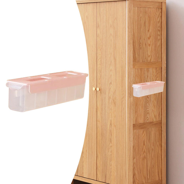 Underwear Drawer Storage Box with Compartments for Seasonings Spice Clothes pink