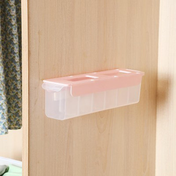 Underwear Drawer Storage Box with Compartments for Seasonings Spice Clothes pink