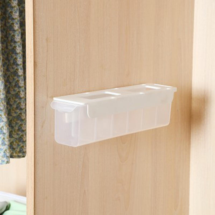 Underwear Drawer Storage Box with Compartments for Seasonings Spice Clothes white