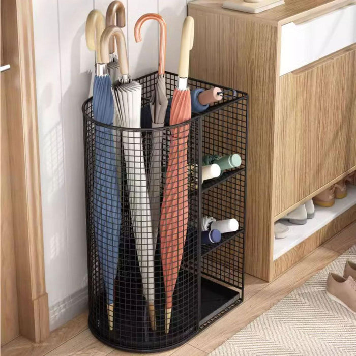 Umbrella Stand Holder Sturdy Umbrella Storage Rack for Entryway Office Hotel Black