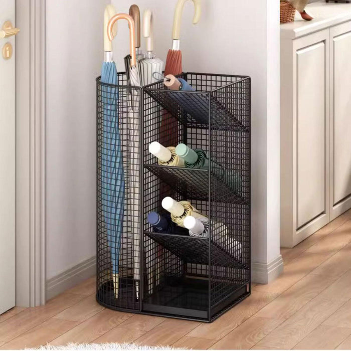 Umbrella Stand Holder Sturdy Umbrella Storage Rack for Entryway Office Hotel Black