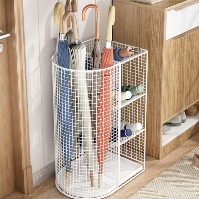 Umbrella Stand Holder Sturdy Umbrella Storage Rack for Entryway Office Hotel White